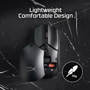 HyperX Pulsefire Haste 2 Core Wireless Gaming Mouse for PC, Long Battery Life, Lightweight, Custom Core Sensor, Dual Wireless Connectivity, Black