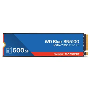 WD Blue SN5100 500GB NVMe M.2 2280 PCIe Gen 4.0 SSD WDS500G5B0E – Up to 6,600MB/s