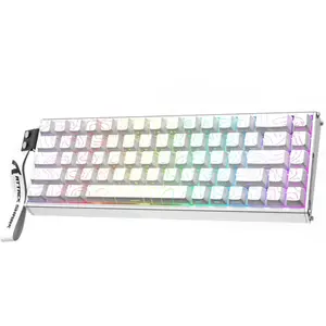 Attack Shark X68 Max Mechanical Keyboard Wired, Magnetic Switch, 8000Hz Polling Rate, RGB Backlighting, White Contours