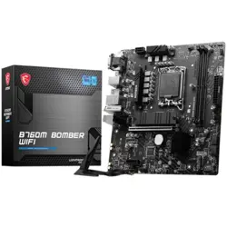 MSI B760M Bomber WiFi DDR5 Intel microATX Motherboard - LGA1700, PCIe 4.0, WiFi 6E, 12th/13th Gen Ready