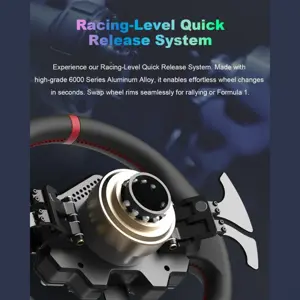 PXN V12 Lite Gaming Steering Wheel, Direct Drive, 6Nm Force Feedback, Alloy Frame, With Pedals