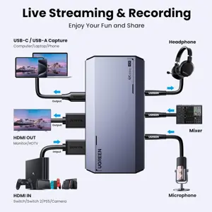 UGREEN 25173 4K@60Hz HDMI Capture Card for Live Streaming, Gaming