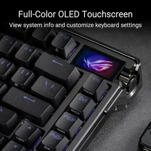 ASUS ROG Azoth Extreme 75% Custom Wireless Mechanical Keyboard - Aluminum Chassis, Carbon Fiber Plate, Gasket Mount, OLED Touchscreen, ROG NX Snow Switches, PBT Keycaps