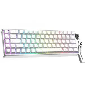 Attack Shark X68 Max Mechanical Keyboard Wired, Magnetic Switch, 8000Hz Polling Rate, RGB Backlighting, White Contours