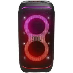 JBL PartyBox Stage 320 - Portable Party Speaker with Telescopic Handle & Wide, Sturdy Wheels | Black