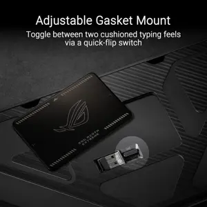 ASUS ROG Azoth Extreme 75% Custom Wireless Mechanical Keyboard - Aluminum Chassis, Carbon Fiber Plate, Gasket Mount, OLED Touchscreen, ROG NX Snow Switches, PBT Keycaps