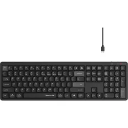 A4Tech FBX55C Bluetooth and 2.4G Wireless Keyboard Black, Quiet Typing, Scissor Switch, USB Type-C Adaptor, 6 Smart Hotkeys