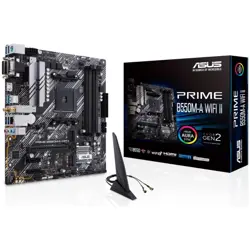 Asus Prime B550M-A Wifi II AM4 AMD Micro-ATX Motherboard – DDR4, WiFi 6, PCIe 4.0