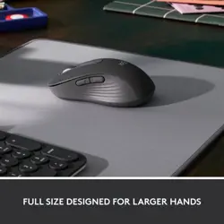 Logitech Signature M650 L Wireless Mouse Graphite 910-006247 - For Large-Sized Hands - Silent Clicks - SmartWheel