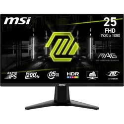 MSI MAG 255F E20 24.5" FHD Gaming Monitor - 200Hz Rapid IPS 0.5ms AMD FreeSync Premium HDR Ready