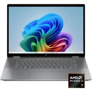 HP OmniBook X Flip 16-AR0033DX AMD Ryzen AI 7 350 24GB LPDDR5x 1TB SSD AMD Radeon 860M 16” 2K Touch x360 2-in-1 Laptop Windows 11 Home Meteor Silver