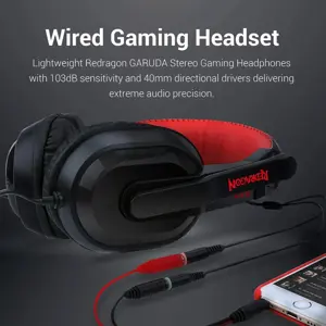 Redragon K552-BB Keyboard, M601 Mouse, P001 Mousepad and H120 Headset Combo Set 4 in 1