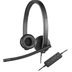 Logitech H570E USB Wired USB Stereo Headset - Noise-Cancelling Microphone - Designed For Business