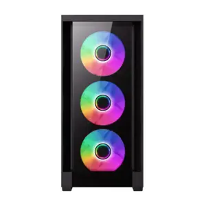 GameMax Defender TG Micro-ATX Gaming Case with 4 ARGB Fans