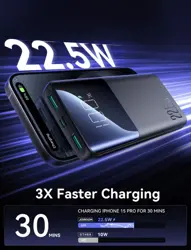JOYROOM JR-QP191 22.5W Power Bank 10000mAh With USB to Type.C 0.3m Cable
