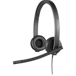 Logitech H570E USB Wired USB Stereo Headset - Noise-Cancelling Microphone - Designed For Business