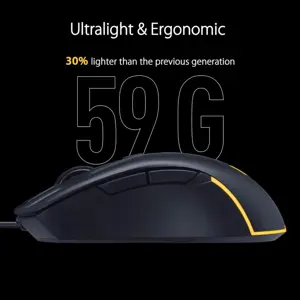 ASUS TUF Gaming M3 Gen II P309 Lightweight Wired Gaming Mouse – 8000 DPI Optical Sensor, 59g Ultra-Light, 6 Programmable Buttons, IP56 Protection, Aura Sync RGB