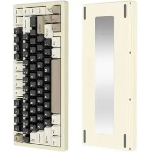 Attack Shark X75 Aluminum CNC Wireless Mechanical Gaming Keyboard, Tri-Mode Connectivity, CNC 6063 Aluminum, PCB-Gaskets Mount, Dynamic ARGB Lighting, Grey
