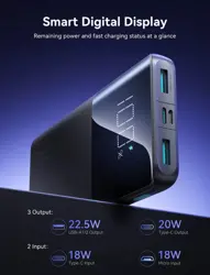 JOYROOM JR-QP191 22.5W Power Bank 10000mAh With USB to Type.C 0.3m Cable
