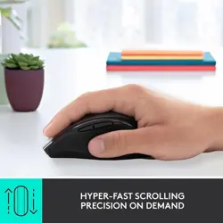 Logitech Marathon Mouse M705 1000 DPI, 2.4GHz Wireless, 5 Buttons, Hyper-Fast Scroll, Graphite