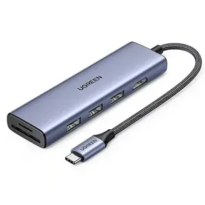 UGREEN 20956A 6-in-1 USB-C Hub 4K HDMI, 3 USB 3.0 Ports, SD & TF