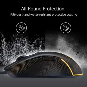 ASUS TUF Gaming M3 Gen II P309 Lightweight Wired Gaming Mouse – 8000 DPI Optical Sensor, 59g Ultra-Light, 6 Programmable Buttons, IP56 Protection, Aura Sync RGB