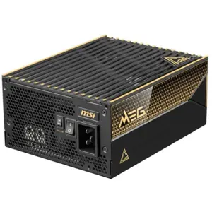 MSI MEG Ai1600T Power Supply, 1600W, PCIe 5.1 and ATX 3.1 Ready, Dual-Native 12V-2x6 Connectors, Tri-Certified Titanium