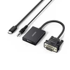 UGREEN 50945 VGA Male to HDMI Female Adapter (Video Audio Synchro)