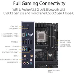 ASUS TUF Gaming B650-Plus WiFi AMD B650 AM5 ATX Motherboard – DDR5, PCIe 5.0, 14+2 Power Stages, WiFi 6, USB4, Aura Sync
