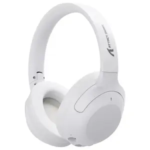 ATTACK SHARK G300 Wireless Over-Ear Headphones, Active Noise Cancelling, Bluetooth 5.3, Built-in Mic, White