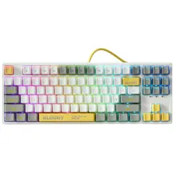 Bloody S87 Hot-Swappable BLMS Customize Mechanical Switch RGB Gaming Keyboard | Energy White