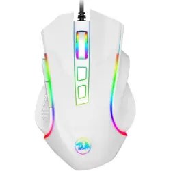 Redragon GRIFFIN WHITE M607W RGB Wired Gaming Mouse 7200 DPI 8 Buttons 5 Memory Modes 16M Color White Gaming Mouse for FPS MOBA PC Laptop