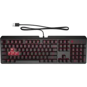 OMEN By HP Encoder Mechanical Gaming Keyboard, CHERRY MX Red Switches, LED Backlit, 100% Anti-Ghosting