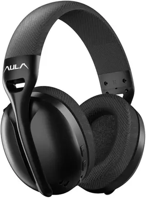 Aula Mountain S6 Wireless Gaming Headset, Bluetooth 5.3 & 2.4G Wireless & Wired Headphone, Stereo Sound (Black)