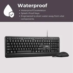 Lenovo 160 Wired Combo Keyboard and Mouse Wired Black