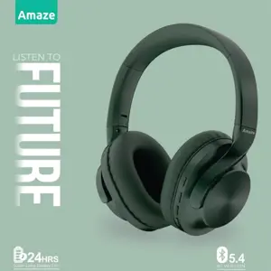 Amaze A650 Strong Bass Wireless Headphone With 24hrs Time - Navy Blue / Dark Gray / Silver/Brown / Sea Green