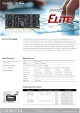 TeamGroup Elite 32GB (1x32GB) 3200MHz C22 SO-DIMM DDR4 Laptop Memory