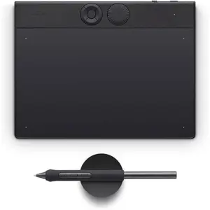 Wacom Intuos Pro Small Digitiser PTK470K0B, 8192 Pressure Levels, Tilt Recognition, Multi-Touch, USB, Bluetooth, Black