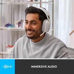 Logitech ZONE VIBE 100 Lightweight Wireless Headphones - Off-White