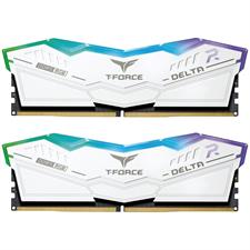 TeamGroup T-Force Delta RGB 32GB (2x16GB) DDR5 5200MHz Desktop Gaming RAM Kit – White