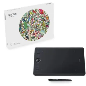 Wacom Intuos Pro Medium Digitiser PTH-660-N, 8192 Pressure Levels, Tilt Recognition, Multi-Touch, 5080 Lpi, 8 Buttons, USB, Bluetooth, Black