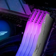 TeamGroup T-Force Delta RGB 32GB (2x16GB) DDR5 5200MHz Desktop Gaming RAM Kit – White