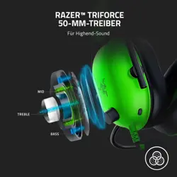 Razer BlackShark V2 X - Green Edition - Multi-Platform Wired Esports Headset