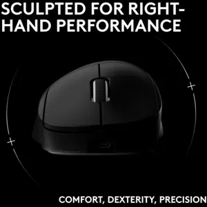 Logitech G PRO X SUPERLIGHT 2 DEX LIGHTSPEED Wireless Gaming Mouse 60g, 5 Programmable Buttons, 44k DPI Sensor, 8K Polling, USB-C Charging, Black 910-007358