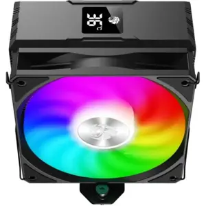 GameMax Sigma520 Digital BK Tower CPU Air Cooler, Painted Black, Four Thermal Tubes, ARGB Lighting Effects - Black