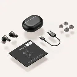 Capsule3 Pro+ Powerful Hybrid Active Noise Cancelling Wireless Earbuds - Black / White