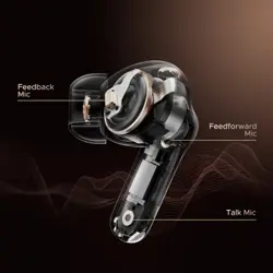 Capsule3 Pro+ Powerful Hybrid Active Noise Cancelling Wireless Earbuds - Black / White
