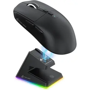 ATTACK SHARK X6 Tri-Mode Gaming Mouse with Charging Dock, 26000 DPI, PixArt PAW3395 Sensor, 49g Superlight