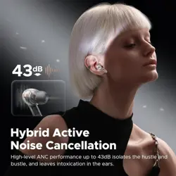SoundPEATS Capsule 3 Pro ANC Wireless Earbuds - Transparent Black