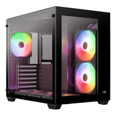 AeroCool Dryft ARGB Tempered Glass Mid-Tower ATX Gaming PC Case - Black